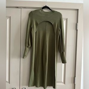 Super Gorgeous Olive Green Sweater! Unique!!!